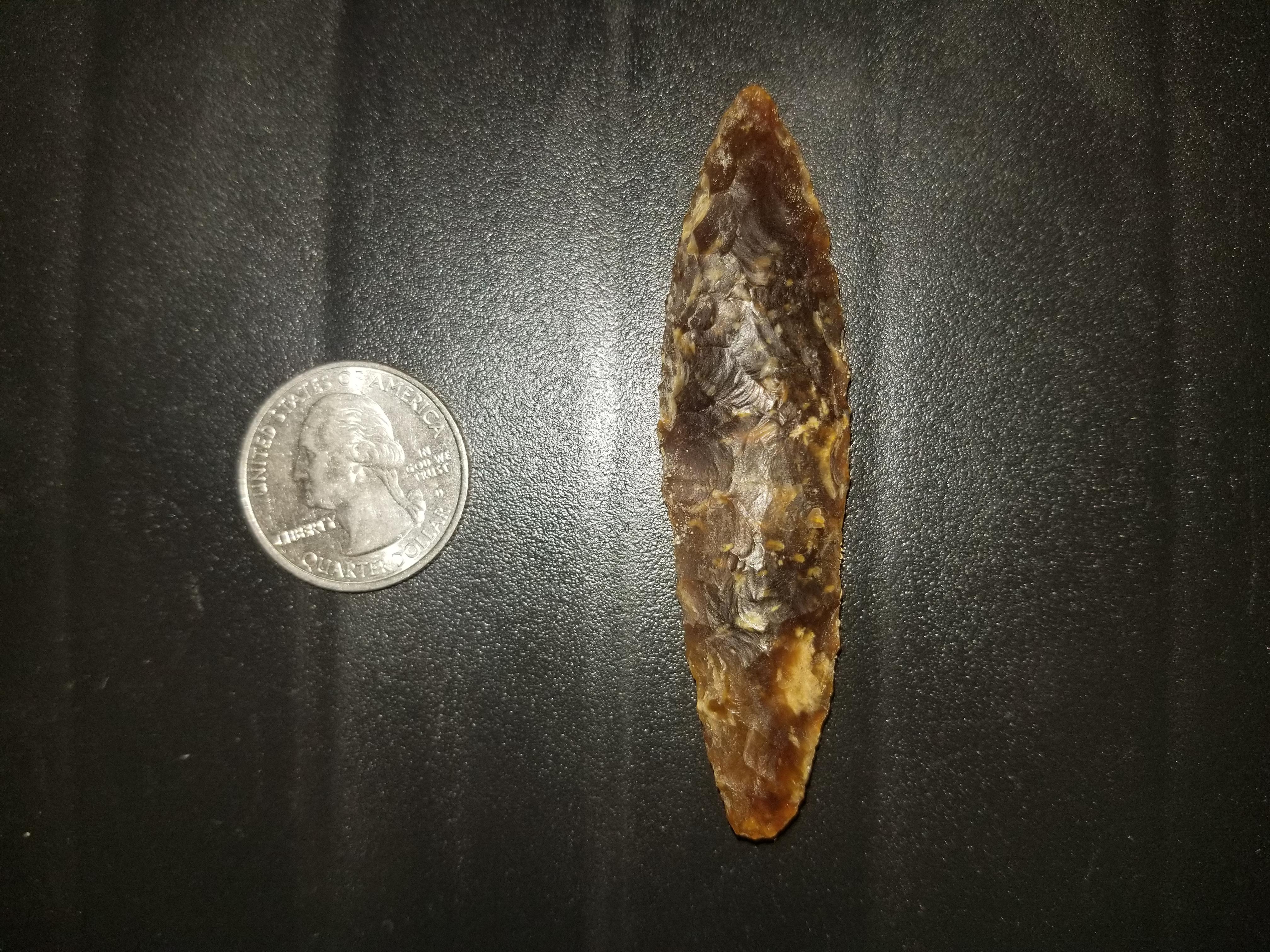 Point 5 - Medium (Lerma Round Base?) Point Top/Down (Knife River Flint?)