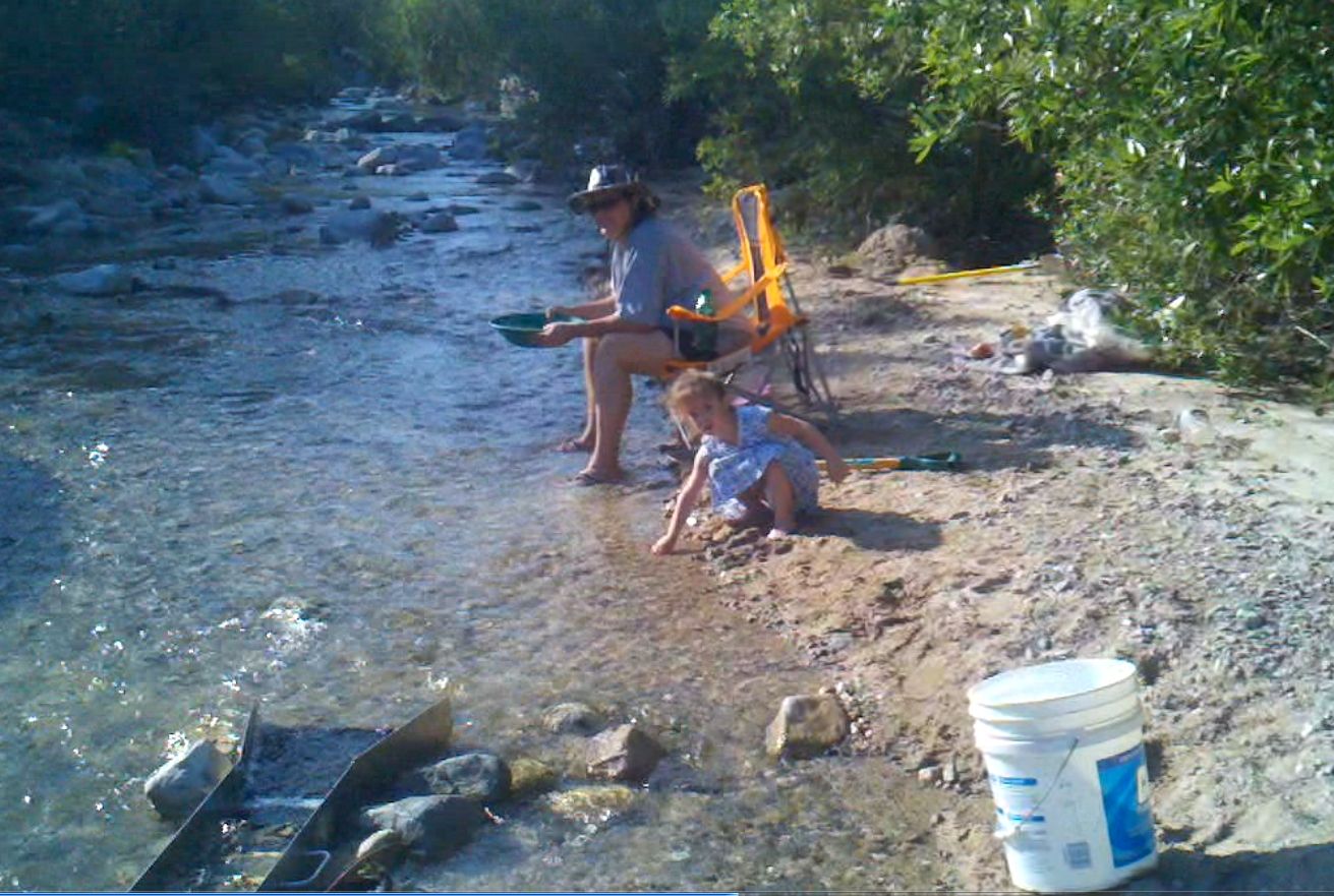 Putting the wife and kid to work.