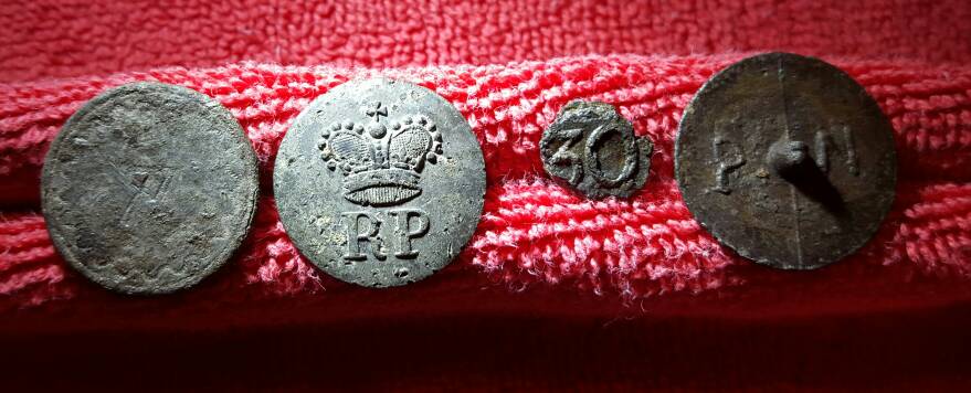 Rev War buttons found at a Lowcountry SC site; the "PN" may or may not be Rev War