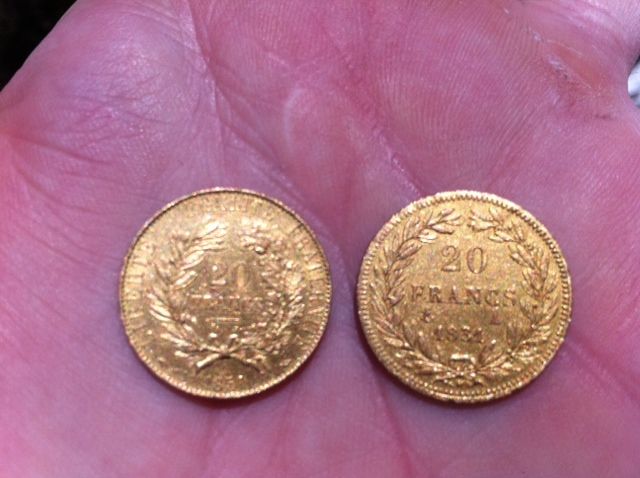 Reverse of the French Gold Francs