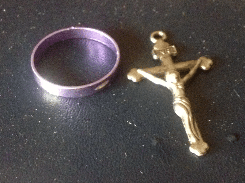 Ring #43 and Jesus on a stick, junk metal