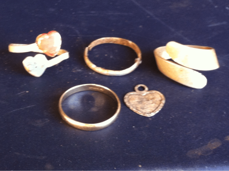 Rings 13,14,15 junk ring 16 10k yellow gold