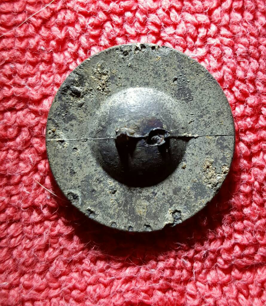 Royal Provincial Loyalist coat button found in a creek in the SC Lowcountry