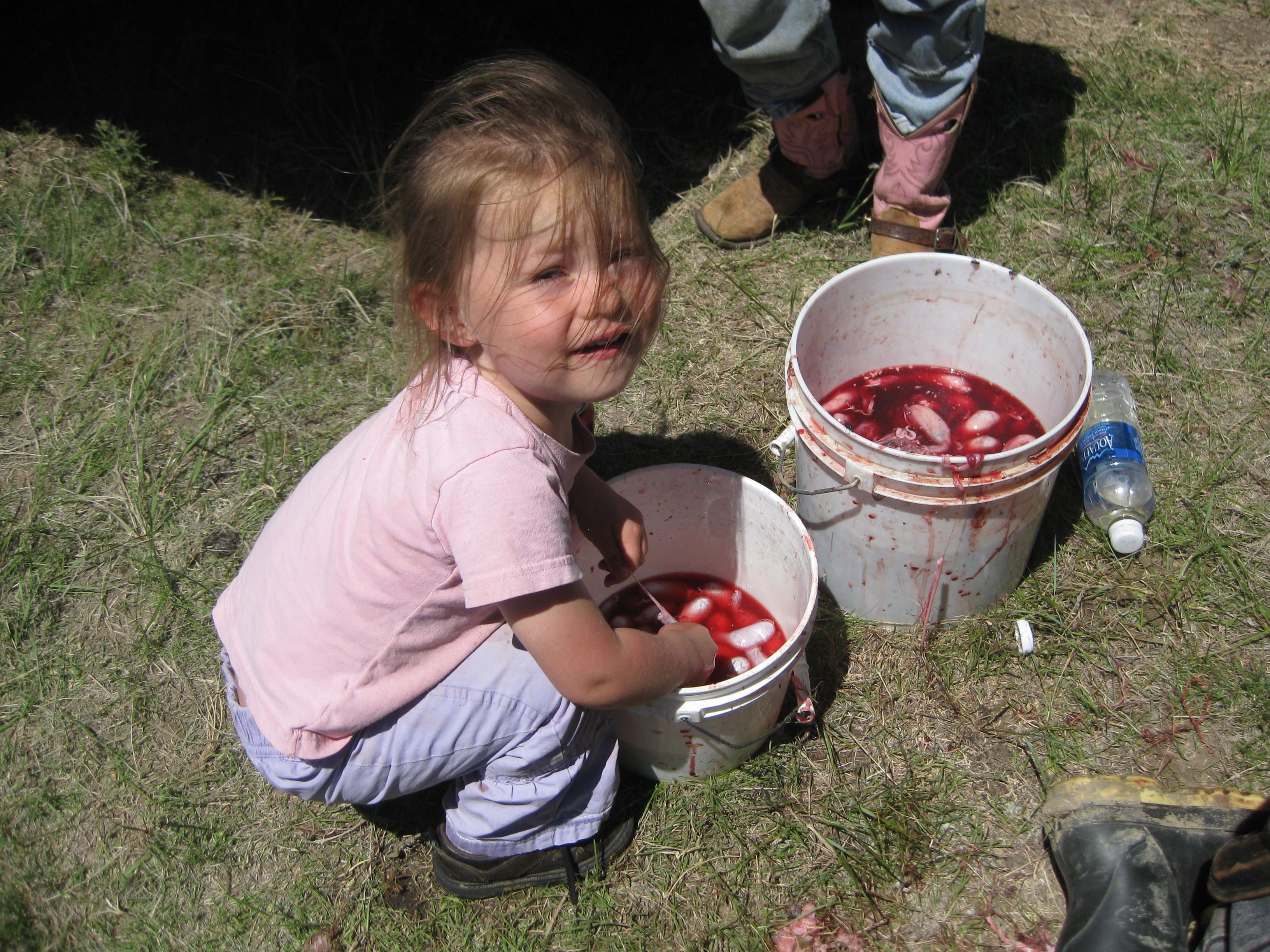 She's helping too.   We start them young.