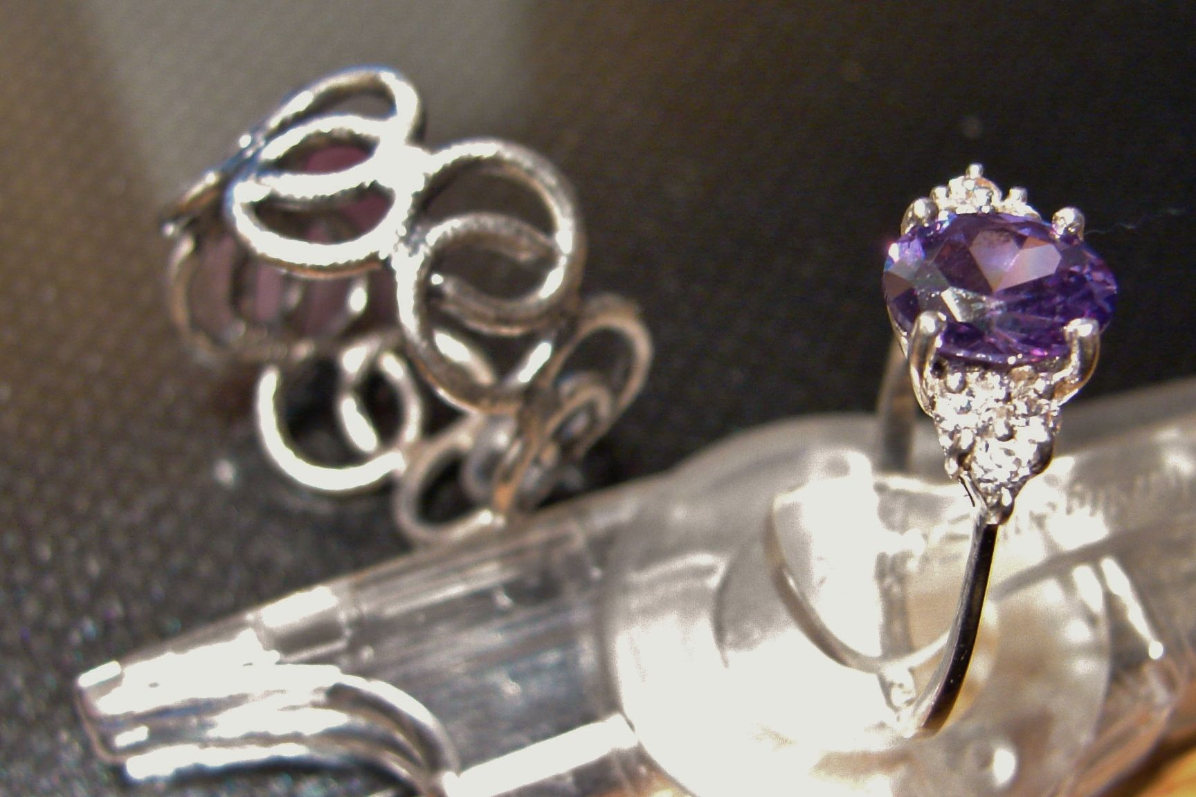 Silver Celtic knot, and Silver Amethyst stone