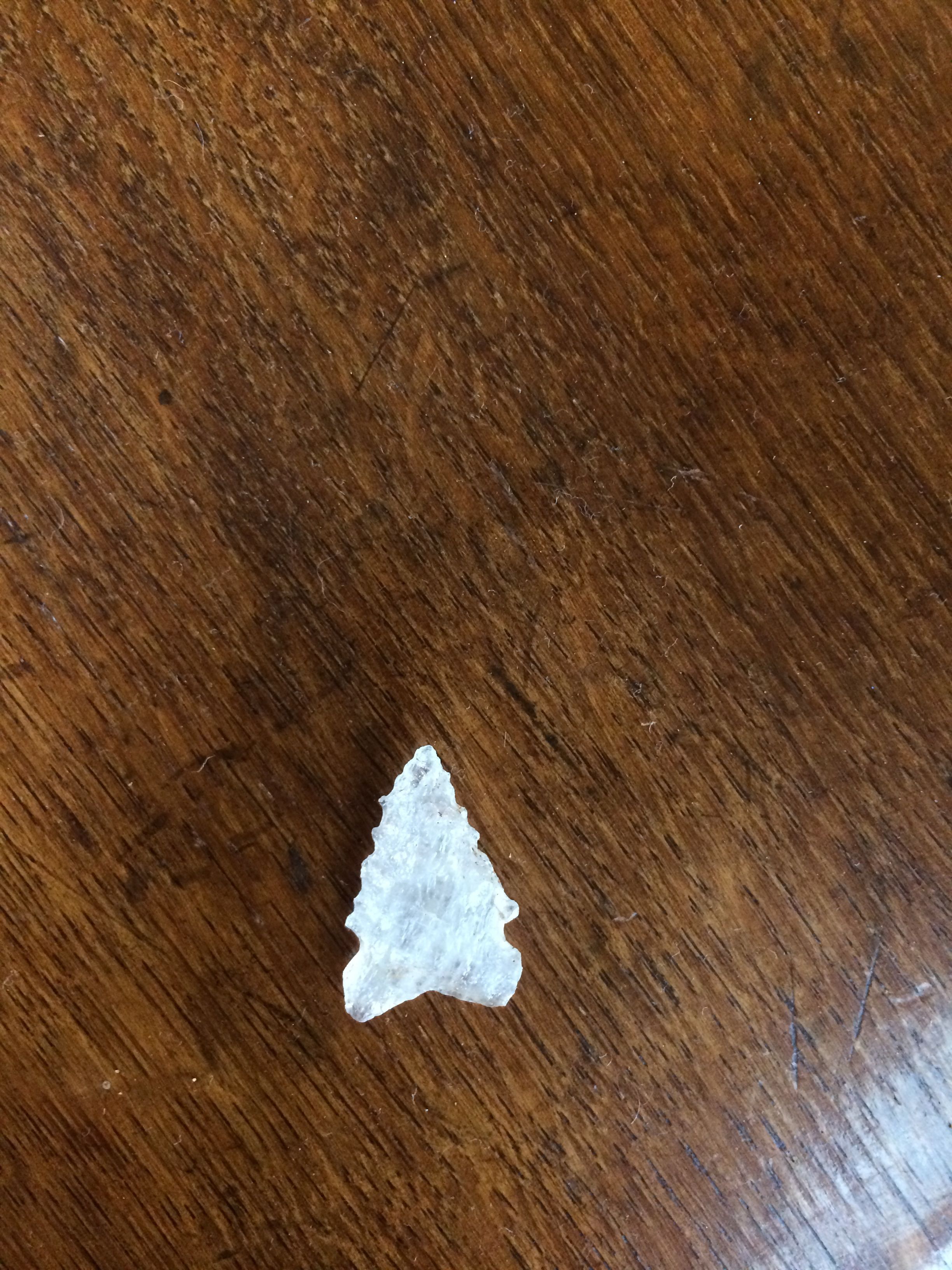 small quartz arrowhead