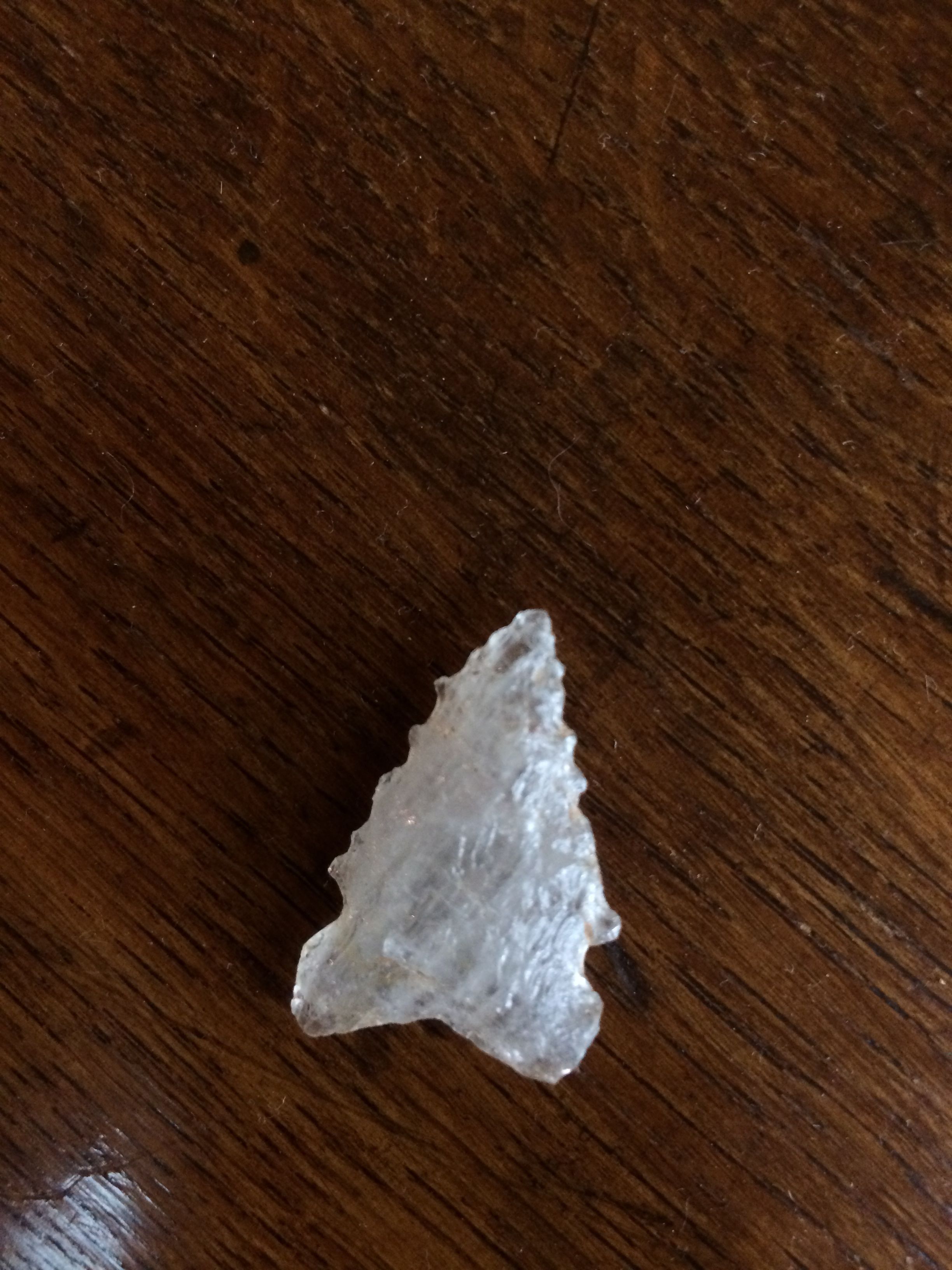 small quartz arrowhead