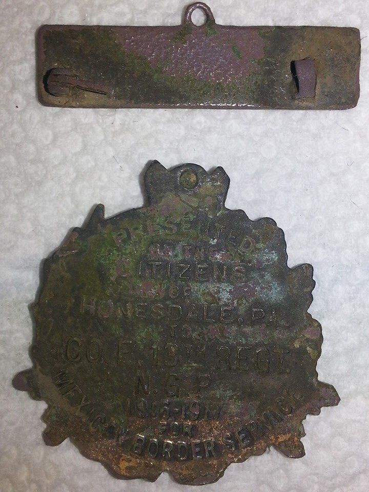 Spanish American War Medal. Presented to the Co. E 13th Regiment honesdale National Gaurd