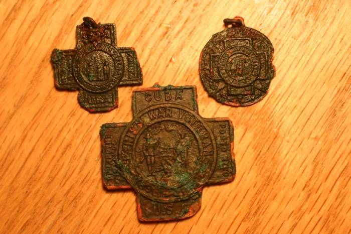 Spanish War Medals - Found in one hole