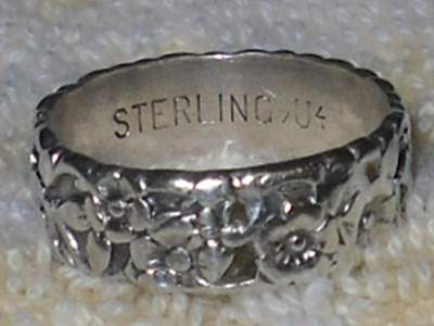 Sterling "Flower" Ring - Found at the 1880 Myrtle School site.