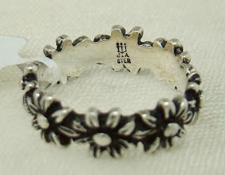 Sterling Silver Daisey Ring made in Texas, the makers mark is there.