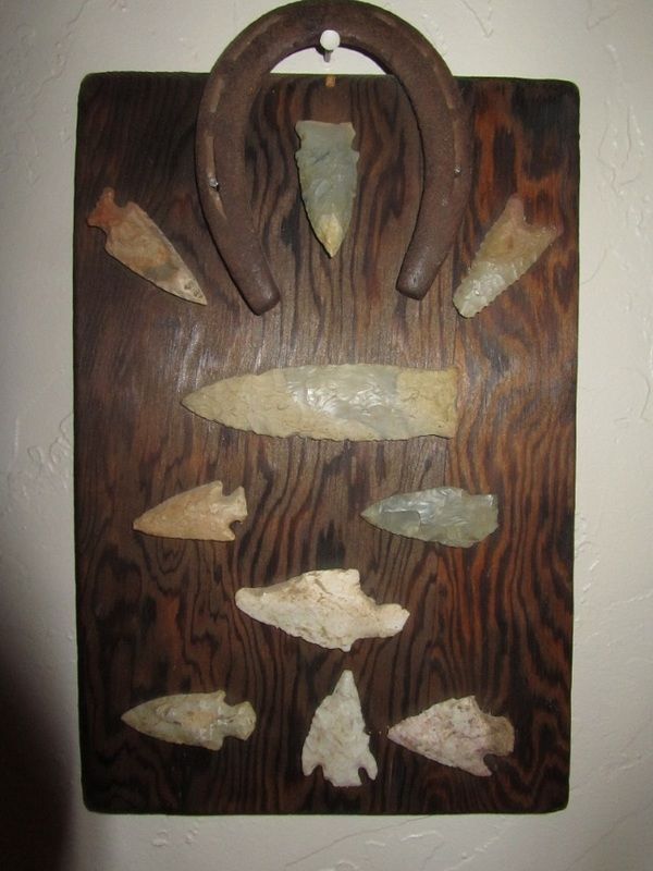 These arrowheads were found along a creek that runs through property that belongs to our family.