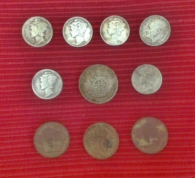 These find include my first three Buffalo Nickels and a 1922 Shilling which was my first silver foreign coin!