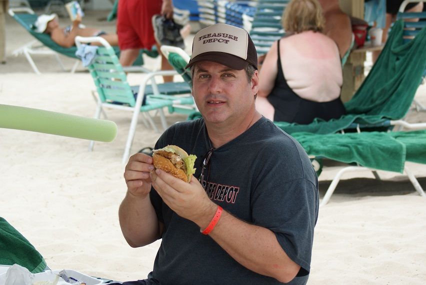 Think this is in Aruba - think thats a grouper sandwhich
