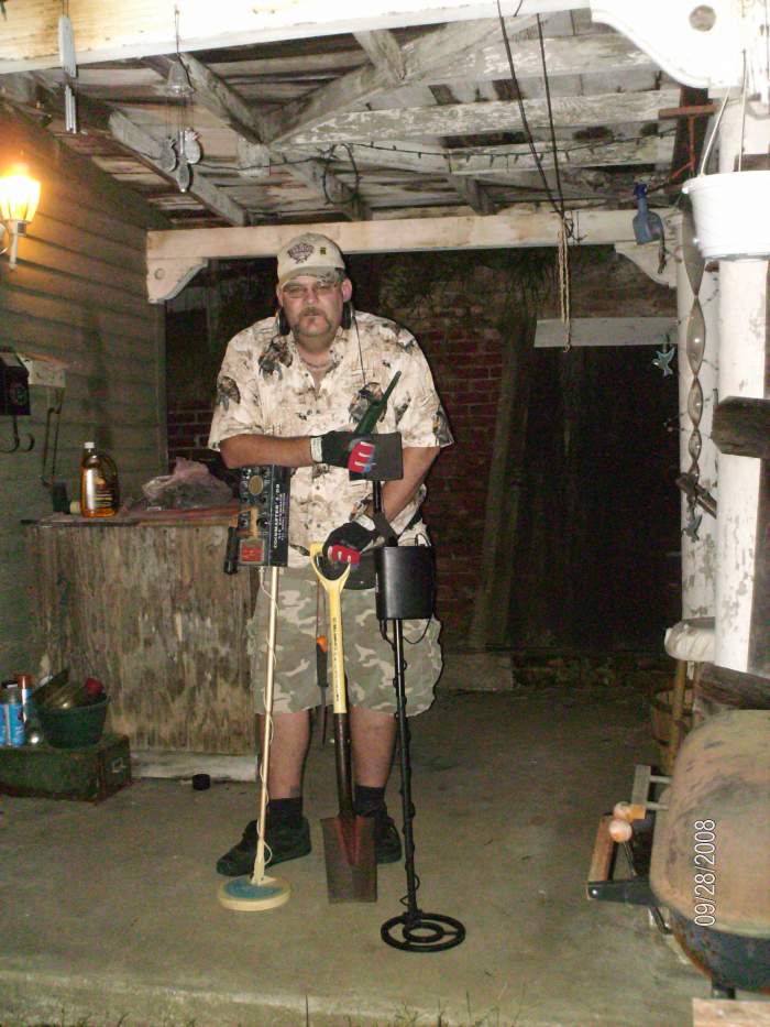 this is me geared up for a night dig