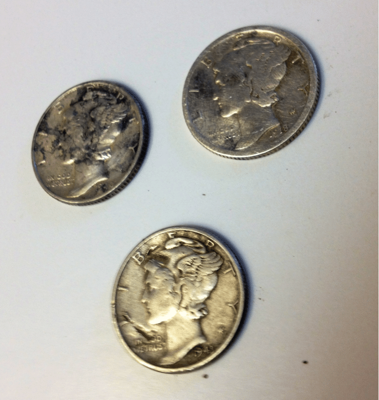 Three recent Mercury dime earliest 1918