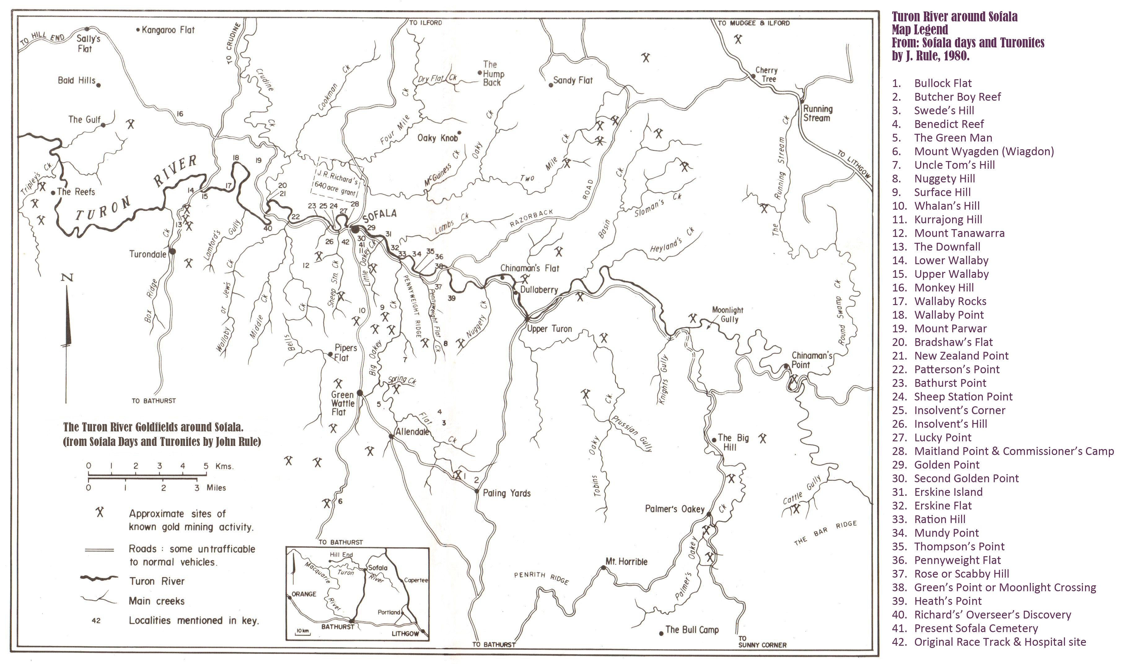 Turon Sofala Rule Map with legend