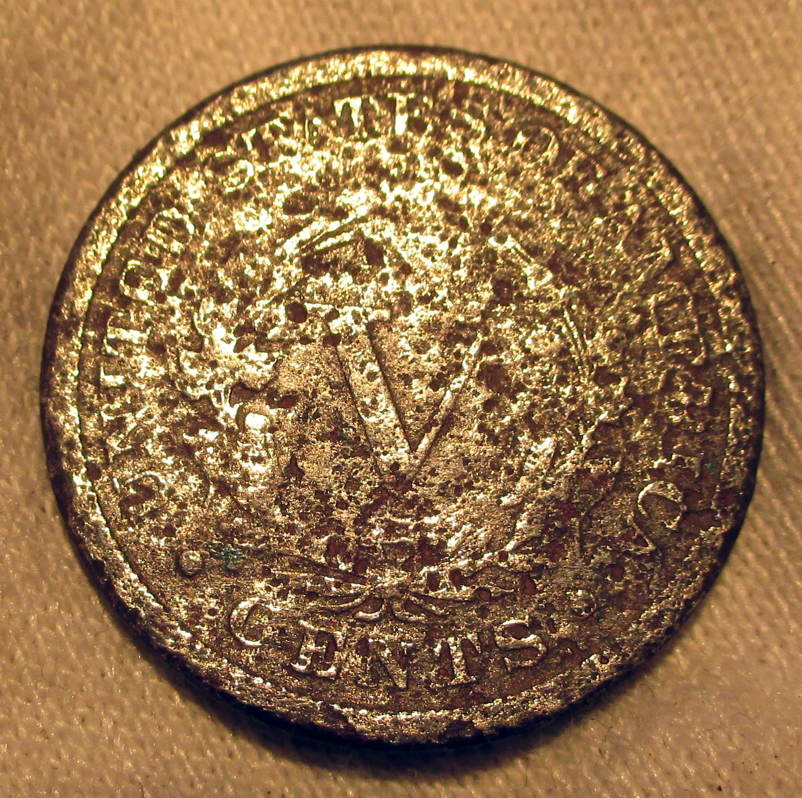 V   Nickel 1883 back