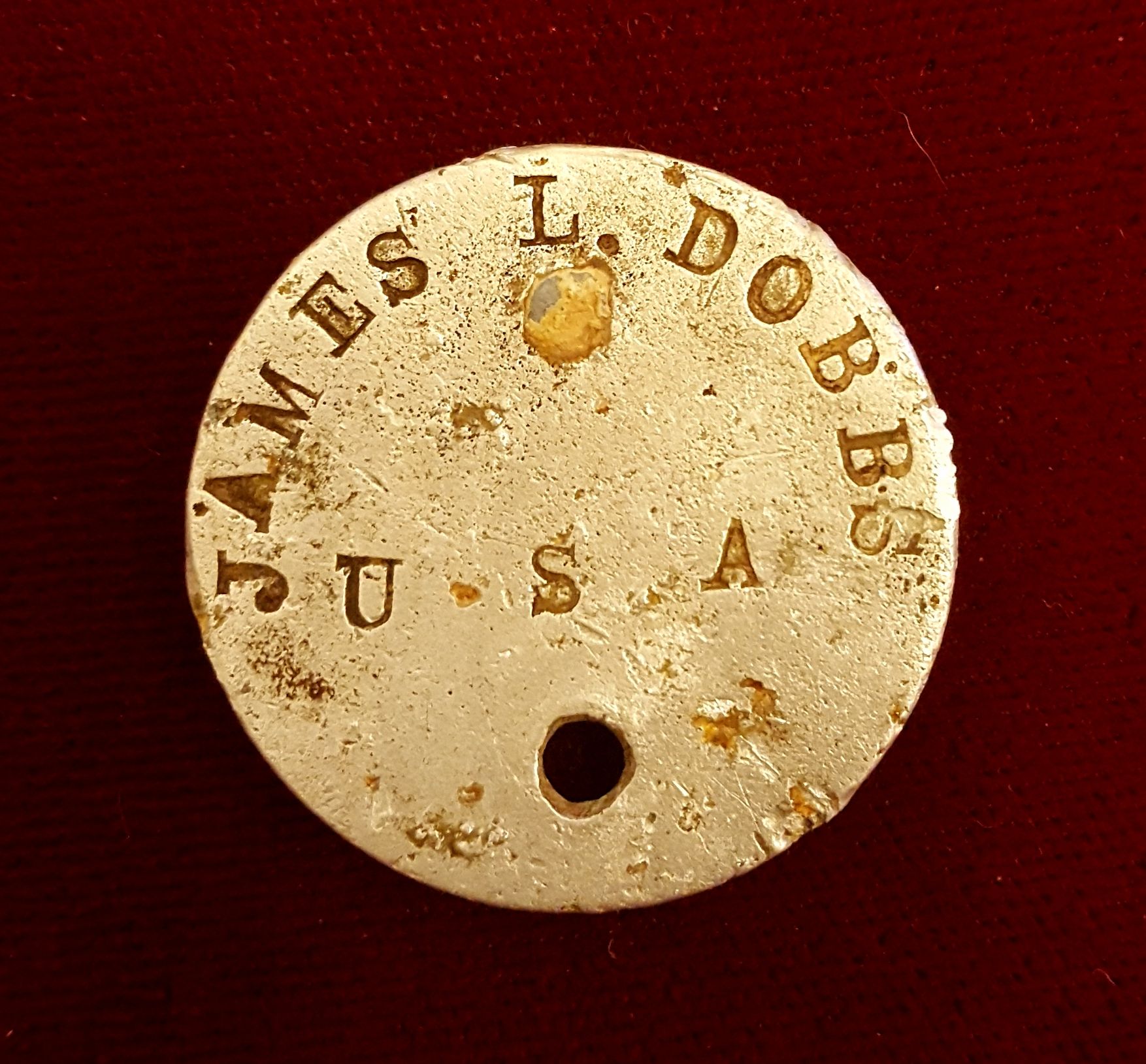 World War I era dog tag